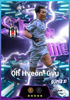 Oh Hyeon-Gyu eFootball 2026 player card, 81 OVR CF