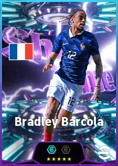 Bradley Barcola eFootball 2026 player card, 84 OVR LWF
