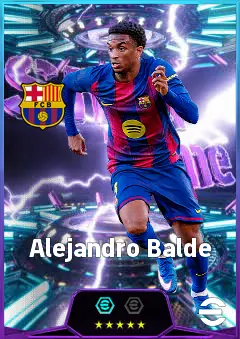 Alejandro Balde eFootball 2026 player card, 84 OVR LB