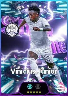 Vinícius Júnior eFootball 2026 player card, 87 OVR LWF