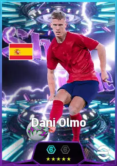 Dani Olmo eFootball 2026 player card, 84 OVR AMF