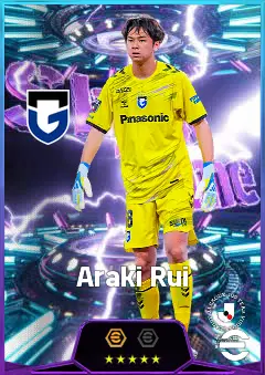 Araki Rui eFootball 2026 player card, 81 OVR GK
