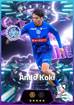 Ando Koki eFootball 2026 player card, 80 OVR LMF