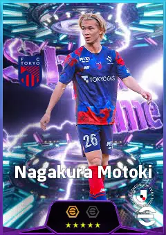 Nagakura Motoki eFootball 2026 player card, 81 OVR CF