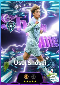 Usui Shosei eFootball 2026 player card, 81 OVR CF