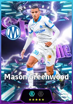 Mason Greenwood eFootball 2026 player card, 87 OVR RMF
