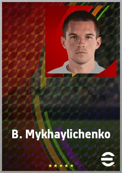 B. Mykhaylichenko eFootball 2026 player card, 73 OVR LB