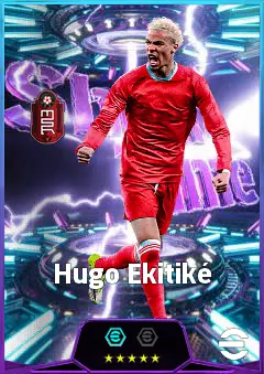 Hugo Ekitiké eFootball 2026 player card, 86 OVR CF