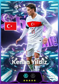 Kenan Yıldız eFootball 2026 player card, 86 OVR LMF