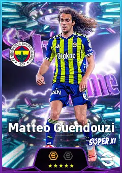 Matteo Guendouzi eFootball 2026 player card, 83 OVR CMF