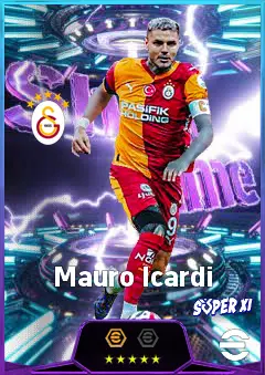 Mauro Icardi eFootball 2026 player card, 82 OVR CF