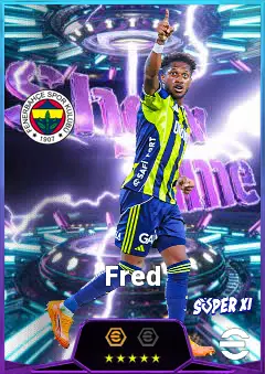 Fred eFootball 2026 player card, 82 OVR AMF