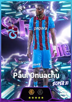 Paul Onuachu eFootball 2026 player card, 83 OVR CF
