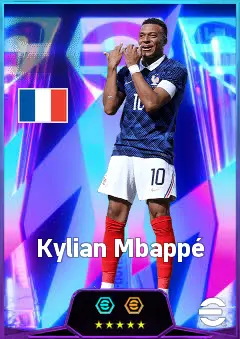 Kylian Mbappé eFootball 2026 player card, 86 OVR CF
