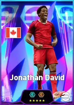 Jonathan David eFootball 2026 player card, 85 OVR CF