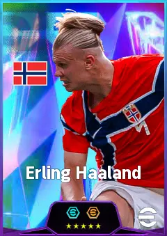 Erling Haaland eFootball 2026 player card, 87 OVR CF