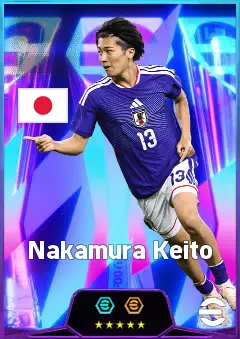 Nakamura Keito eFootball 2026 player card, 84 OVR LMF