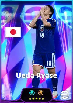 Ueda Ayase eFootball 2026 player card, 85 OVR CF