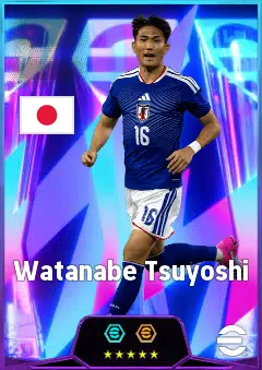 Watanabe Tsuyoshi eFootball 2026 player card, 84 OVR CB