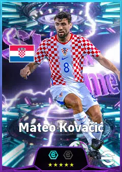 Mateo Kovačić eFootball 2026 player card, 84 OVR CMF