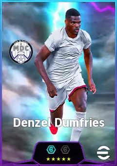 Denzel Dumfries eFootball 2026 player card, 85 OVR RB