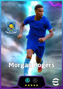 Morgan Rogers eFootball 2026 player card, 86 OVR AMF