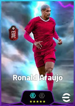 Ronald Araújo eFootball 2026 player card, 86 OVR CB