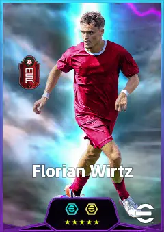 Florian Wirtz eFootball 2026 player card, 86 OVR AMF