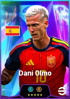 Dani Olmo eFootball 2026 player card, 86 OVR AMF