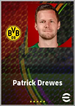 Patrick Drewes eFootball 2026 player card, 64 OVR GK