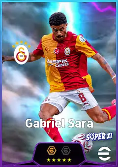 Gabriel Sara eFootball 2026 player card, 82 OVR AMF