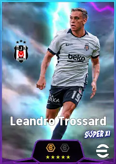 Leandro Trossard eFootball 2026 player card, 83 OVR LWF