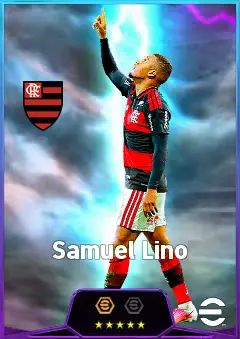 Samuel Lino eFootball 2026 player card, 83 OVR LWF