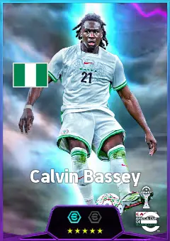 Calvin Bassey eFootball 2026 player card, 82 OVR CB