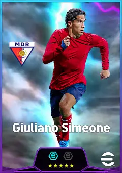 Giuliano Simeone eFootball 2026 player card, 84 OVR RMF