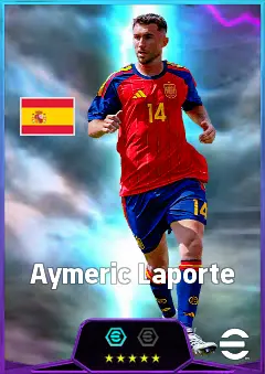 Aymeric Laporte eFootball 2026 player card, 83 OVR CB