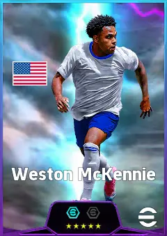 Weston McKennie eFootball 2026 player card, 85 OVR CMF