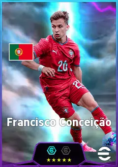 Francisco Conceição eFootball 2026 player card, 84 OVR RWF