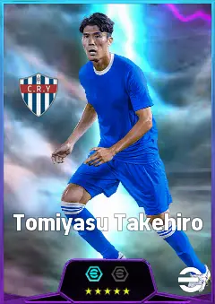 Tomiyasu Takehiro eFootball 2026 player card, 85 OVR CB