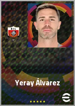 Yeray Álvarez eFootball 2026 player card, 74 OVR CB