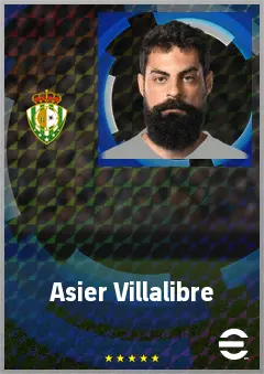 Asier Villalibre eFootball 2026 player card, 72 OVR CF
