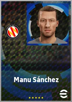 Manu Sánchez eFootball 2026 player card, 68 OVR RB