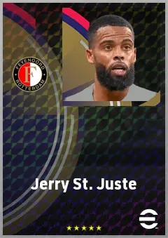 Jerry St. Juste eFootball 2026 player card, 74 OVR CB