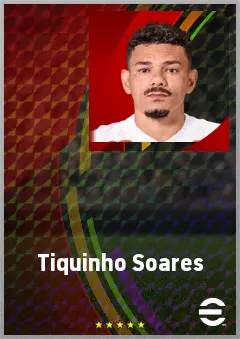 Tiquinho Soares eFootball 2026 player card, 72 OVR CF
