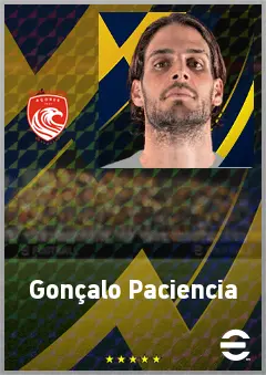 Gonçalo Paciencia eFootball 2026 player card, 72 OVR CF