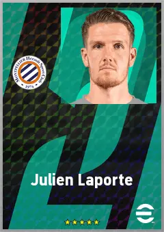 Julien Laporte eFootball 2026 player card, 70 OVR CB