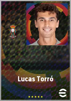Lucas Torró eFootball 2026 player card, 74 OVR DMF