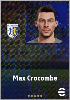Max Crocombe eFootball 2026 player card, 71 OVR GK