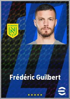 Frédéric Guilbert eFootball 2026 player card, 71 OVR RB