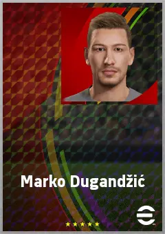 Marko Dugandžić eFootball 2026 player card, 68 OVR CF